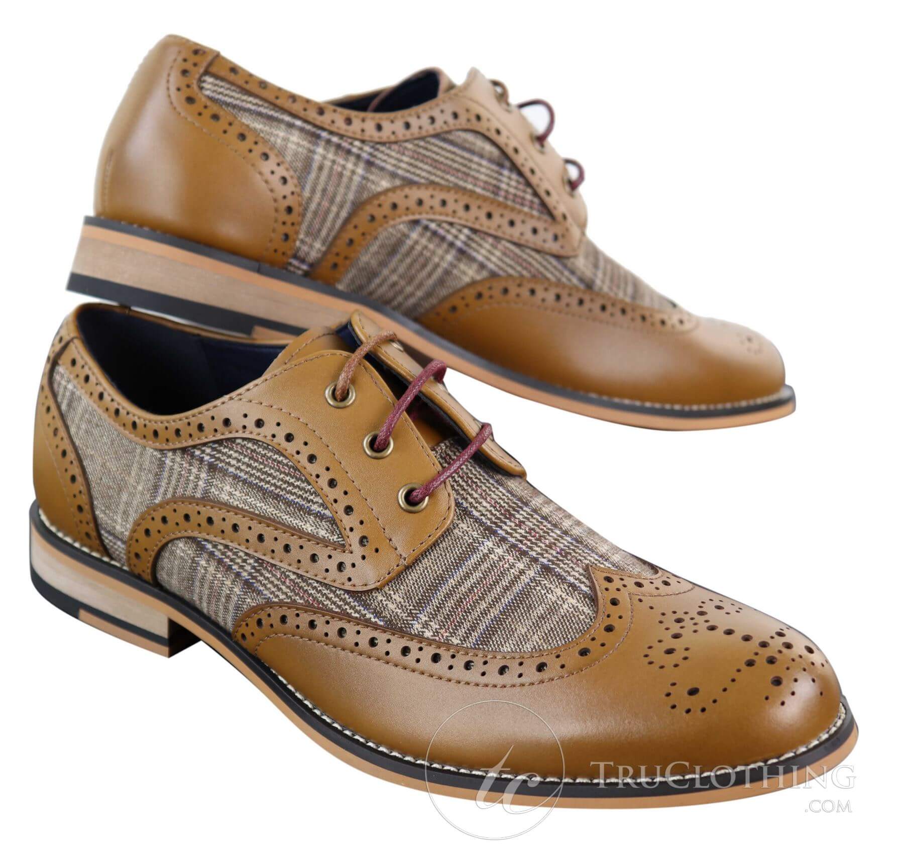 Miesten nahka- ja tweed-vintagekengät - Cavani Oslo