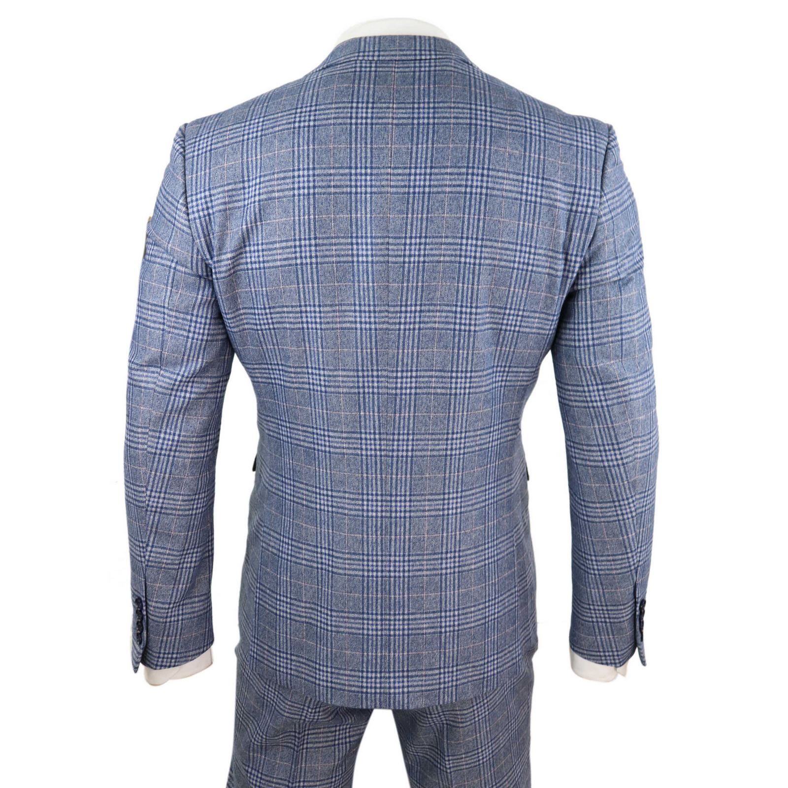 Miesten kolmiosainen siniharmaa vintage-puku - Paul Andrew Victor