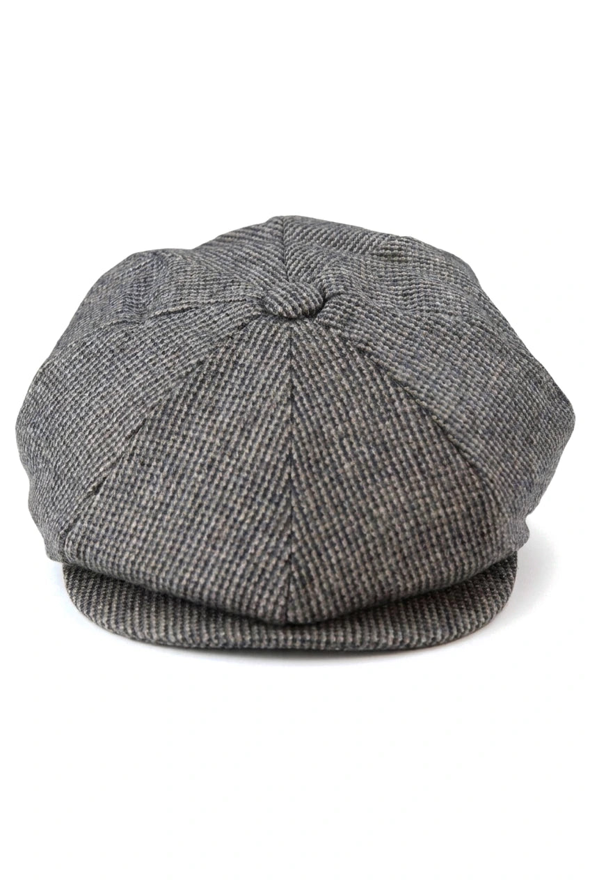 Miesten 8-paneelinen Razor Baker -poikien hattu, villatweediä, Shelby Newsboy -flat cap, harmaa