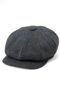 Miesten 8-paneelinen Razor Baker -pipoikien hattu, villatweed-blinders, Newsboy-litteä lippis