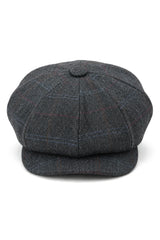 Miesten 8-paneelinen Razor Baker -pipoikien hattu, villatweed-blinders, Newsboy-litteä lippis