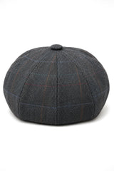 Miesten 8-paneelinen Razor Baker -pipoikien hattu, villatweed-blinders, Newsboy-litteä lippis