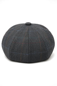 Miesten 8-paneelinen Razor Baker -pipoikien hattu, villatweed-blinders, Newsboy-litteä lippis