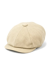 Miesten 8-paneelinen kesäinen beige leipurihattu, puuvillaiset blinders-newsboy-lippalakki, Shelby