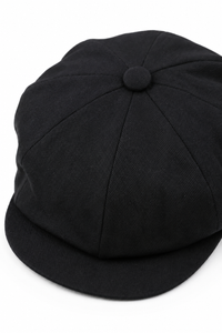 Miesten 8-paneelinen kesäinen musta leipurinpipoikien hattu, puuvillaiset blinders-newsboy-lippalakki, Shelby