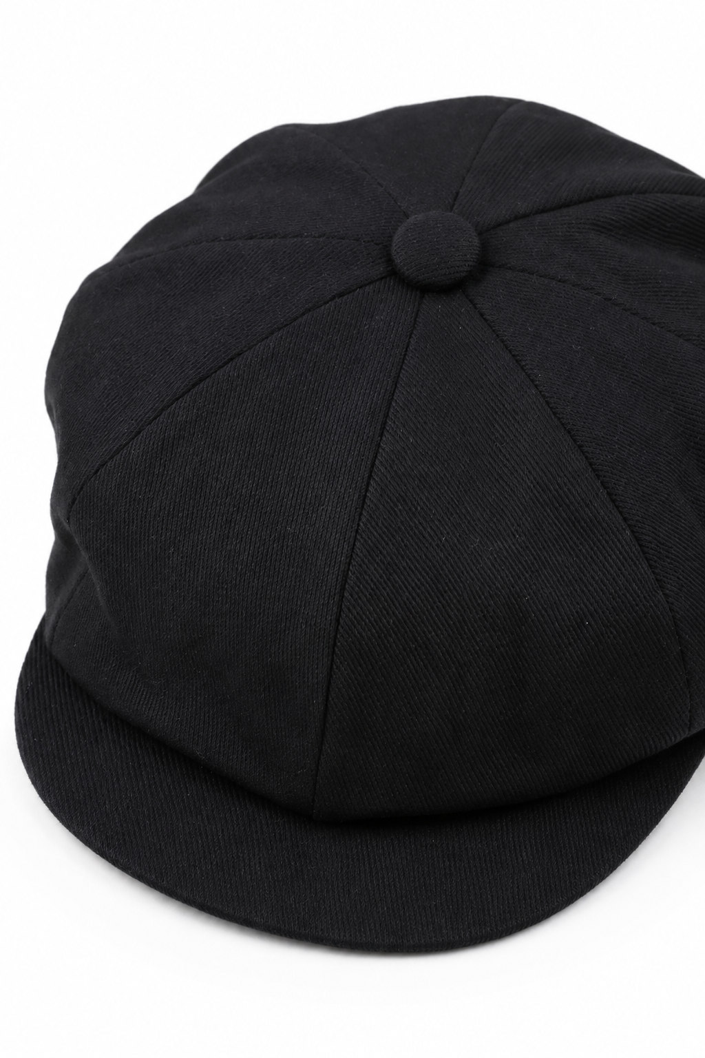 Miesten 8-paneelinen kesäinen musta leipurinpipoikien hattu, puuvillaiset blinders-newsboy-lippalakki, Shelby