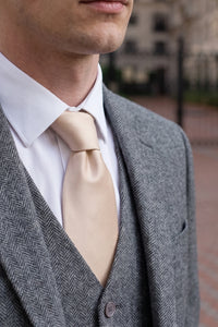 Miesten beige kuviollinen solmio