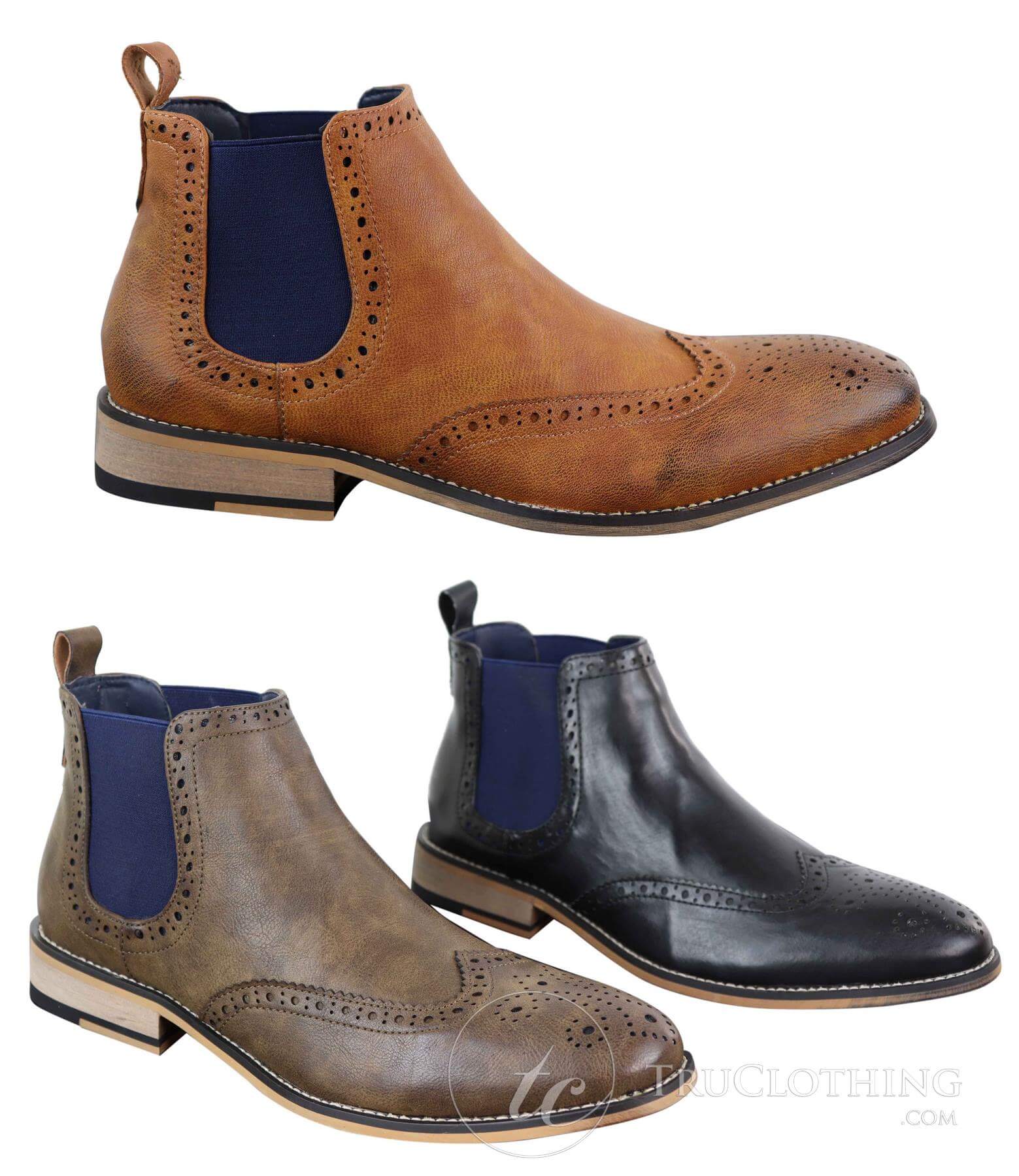 Miesten mustat tai ruskeat slip-on-cheal-saappaat - Cavani Hound
