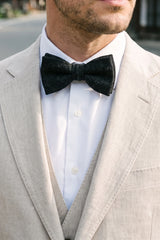Miesten musta tweed-rusetti