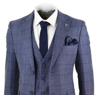 Miesten kolmiosainen puku, klassinen tweed-ruutukuvio, vintage-retro, Peaky Blinders -mittatilaustyönä tehty istuvuus
