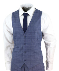 Miesten kolmiosainen puku, klassinen tweed-ruutukuvio, vintage-retro, Peaky Blinders -mittatilaustyönä tehty istuvuus