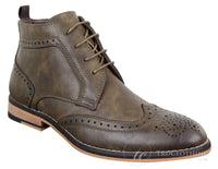 Miesten ruskeat nauhalliset brogue-saappaat - Cavani Sava