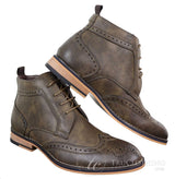 Miesten ruskeat nauhalliset brogue-saappaat - Cavani Sava