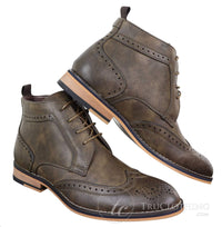 Miesten ruskeat nauhalliset brogue-saappaat - Cavani Sava