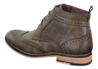 Miesten ruskeat nauhalliset brogue-saappaat - Cavani Sava
