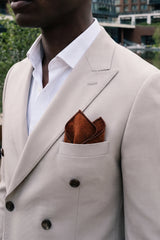 Miesten ruskea tweed-taskuliina