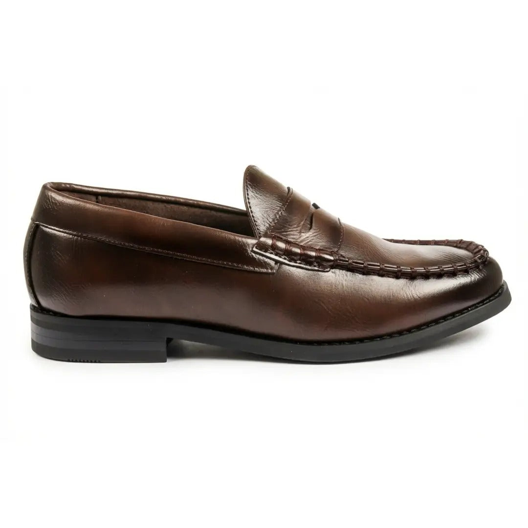 Miesten klassiset penny PU -nahkaiset loaferit