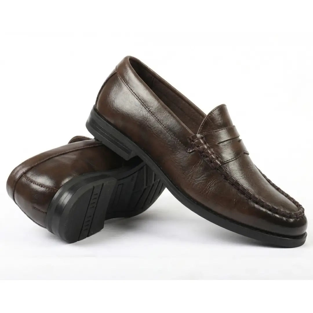 Miesten klassiset penny PU -nahkaiset loaferit