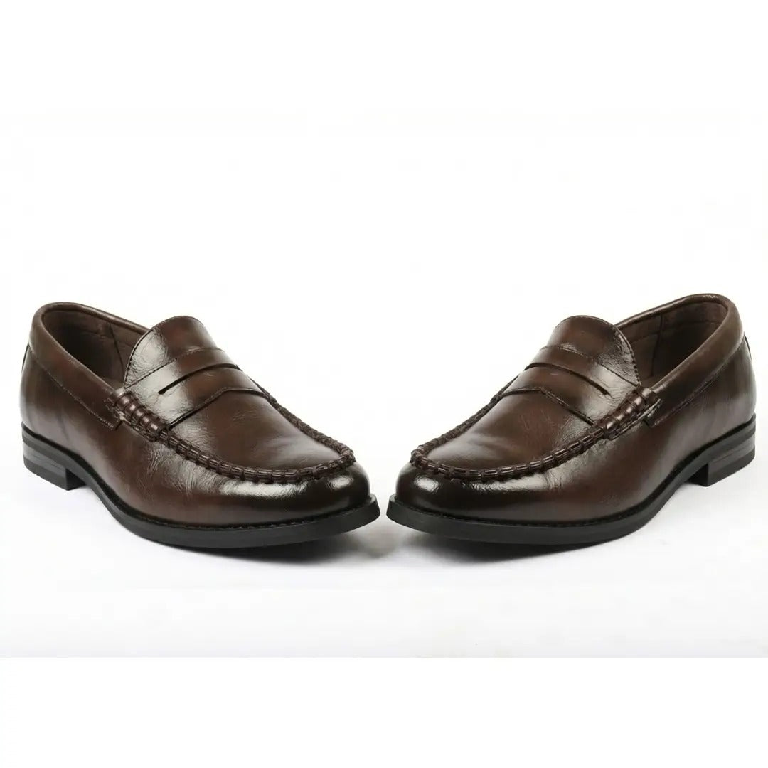 Miesten klassiset penny PU -nahkaiset loaferit