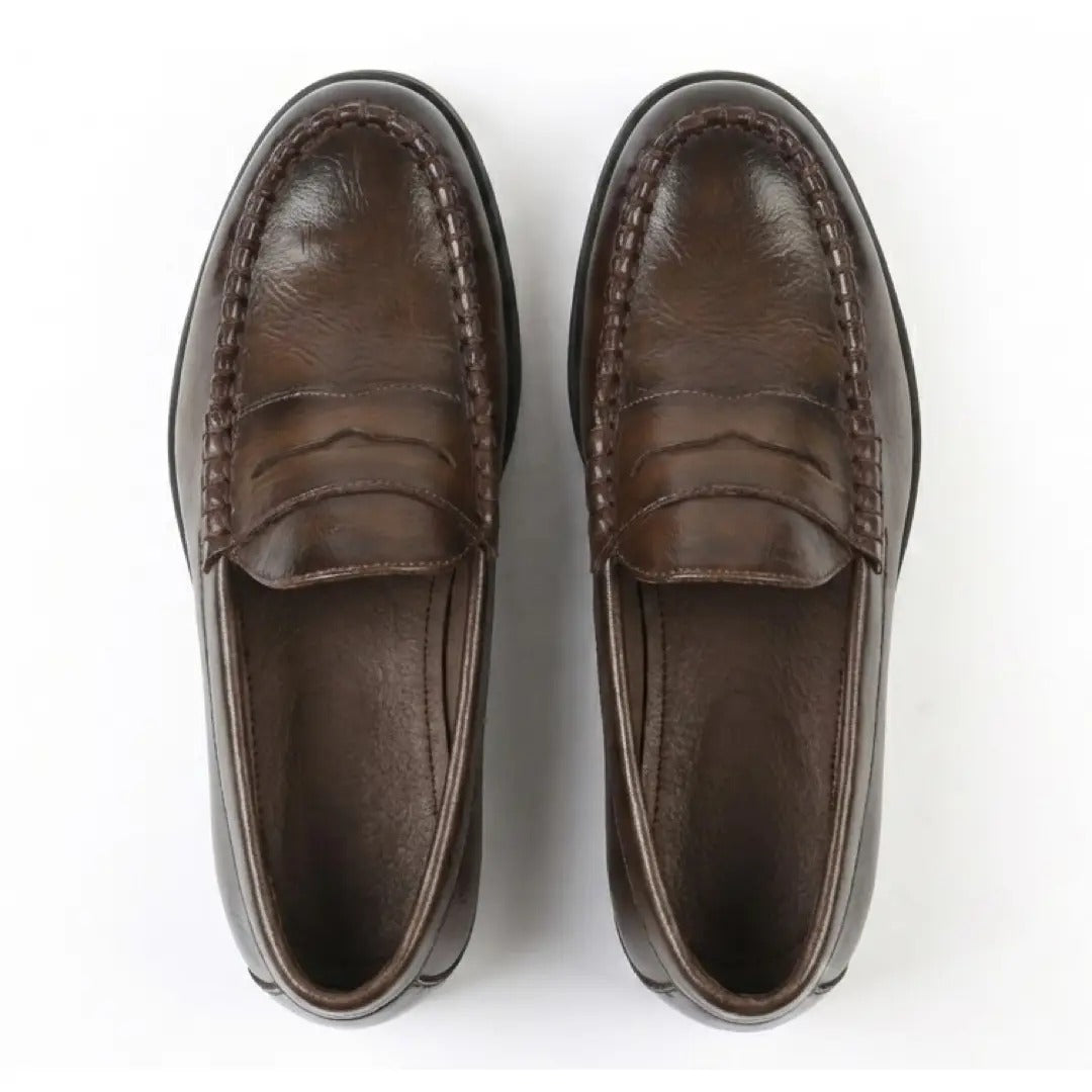 Miesten klassiset penny PU -nahkaiset loaferit