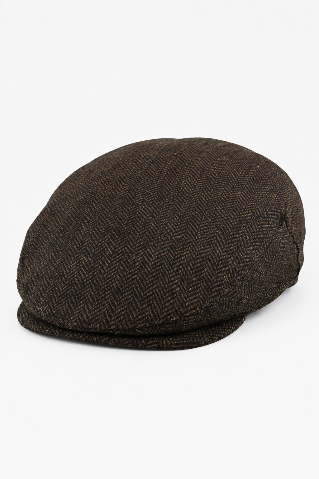 Miesten flat cap villainen kalanruotokuvioinen ruskea tweed-lippis, klassinen 1920-luvun unisex-poika