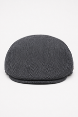 Miesten flat cap -villainen kalanruotokuvioinen hiilenruskea tweed-lippis, klassinen 1920-luvun unisex-poikatoppi