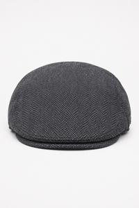 Miesten flat cap -villainen kalanruotokuvioinen hiilenruskea tweed-lippis, klassinen 1920-luvun unisex-poikatoppi