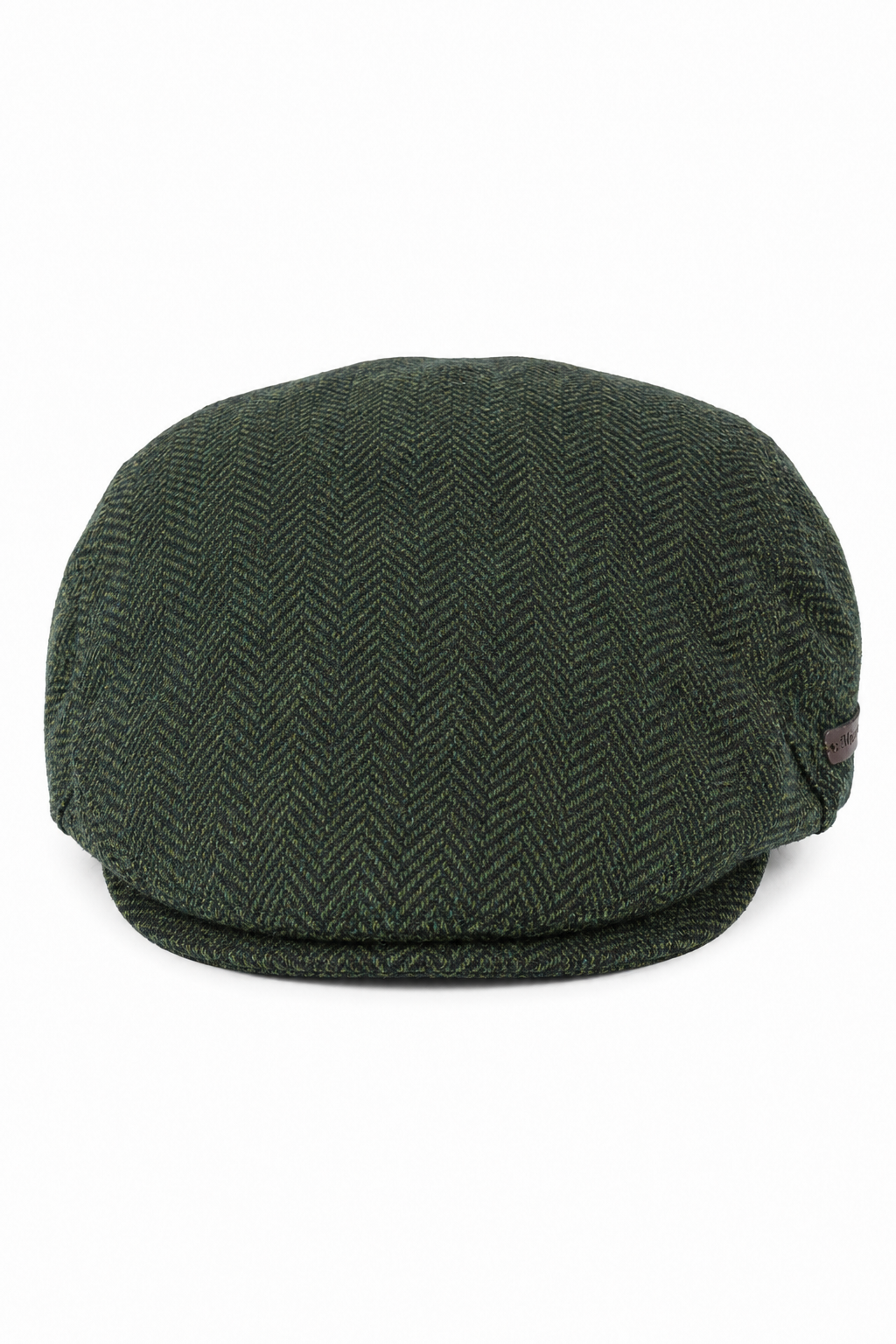 Miesten flat cap -villainen kalanruotokuvioinen oliivinvihreä tweed-lippis, klassinen 1920-luvun unisex-poikalippis