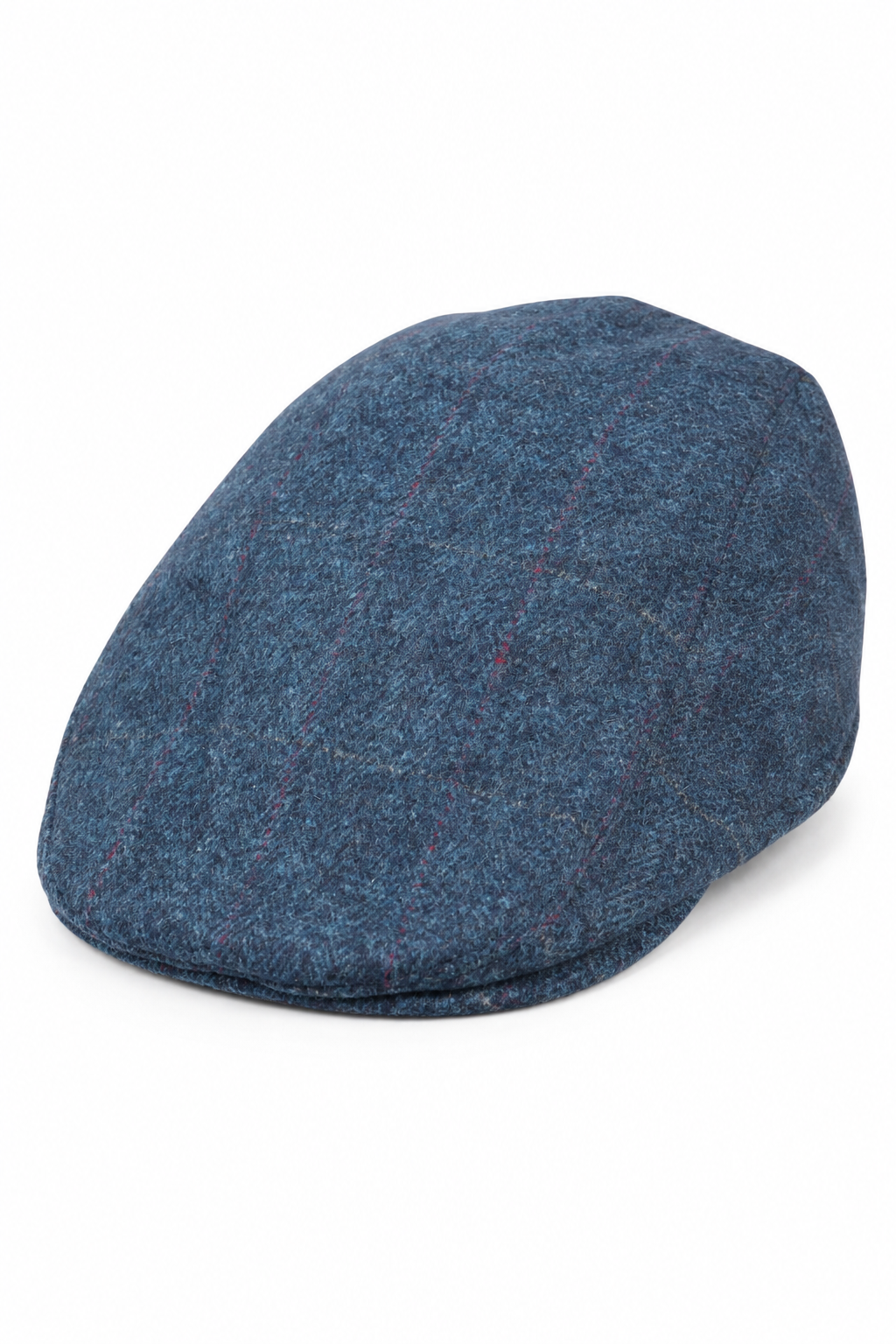 Miesten Grandad Baker -lippalakki, sininen, 8-paneelinen, tweed-kuvio, klassinen, rento 1920-luku
