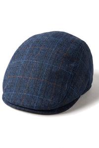 Miesten Grandad Baker -litteä laivastonsininen lippis, 8-paneelinen tweed-kangas, vintage-klassinen, tyylikäs rento 1920-luku
