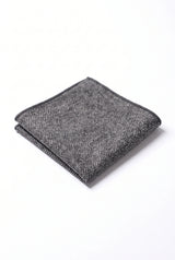 Miesten harmaa tweed-taskuliina