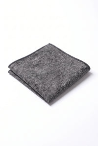 Miesten harmaa tweed-taskuliina