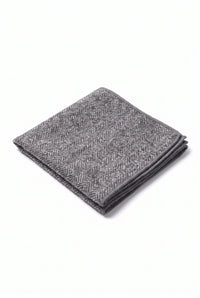 Miesten harmaa tweed-villasekoitteinen taskuliina