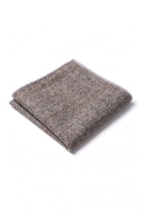 Miesten harmaa tweed-villasekoitteinen taskuliina