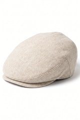 Miesten beige klassinen litteä lippis