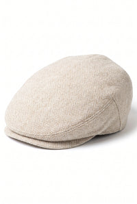 Miesten beige klassinen litteä lippis