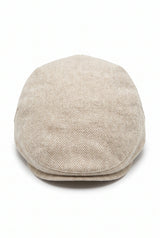 Miesten beige klassinen litteä lippis