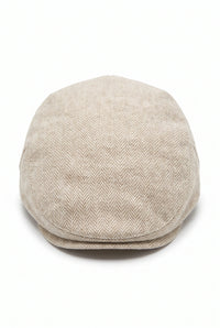 Miesten beige klassinen litteä lippis