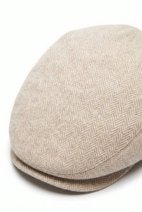 Miesten beige klassinen litteä lippis