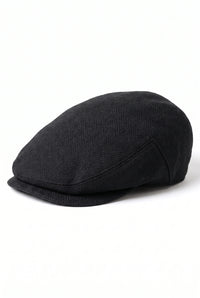 Miesten musta klassinen flat cap -lippis
