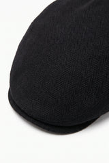 Miesten musta klassinen flat cap -lippis
