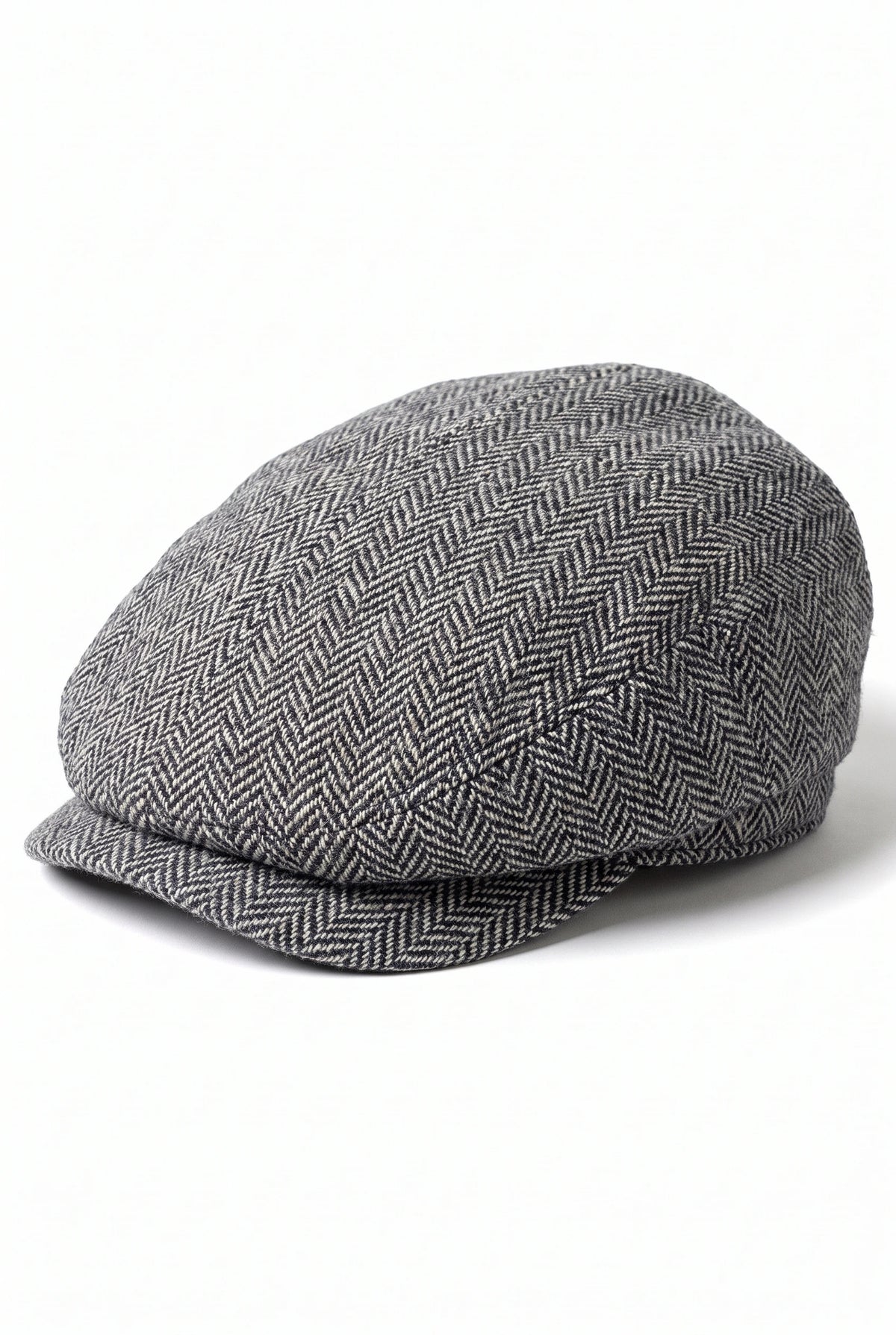 Miesten harmaa villasekoitteinen flat cap -lippis