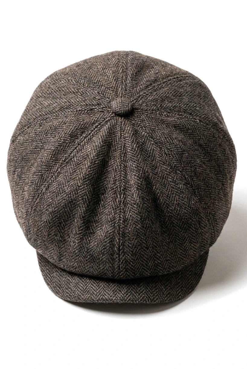 Miesten Herringbone Newsboy Classic -lippalakki - Ruskea