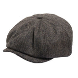 Miesten Herringbone Newsboy Classic -lippalakki - Ruskea