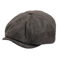 Miesten Herringbone Newsboy Classic -lippalakki - Ruskea