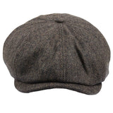 Miesten Herringbone Newsboy Classic -lippalakki - Ruskea