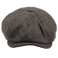 Miesten Herringbone Newsboy Classic -lippalakki - Ruskea