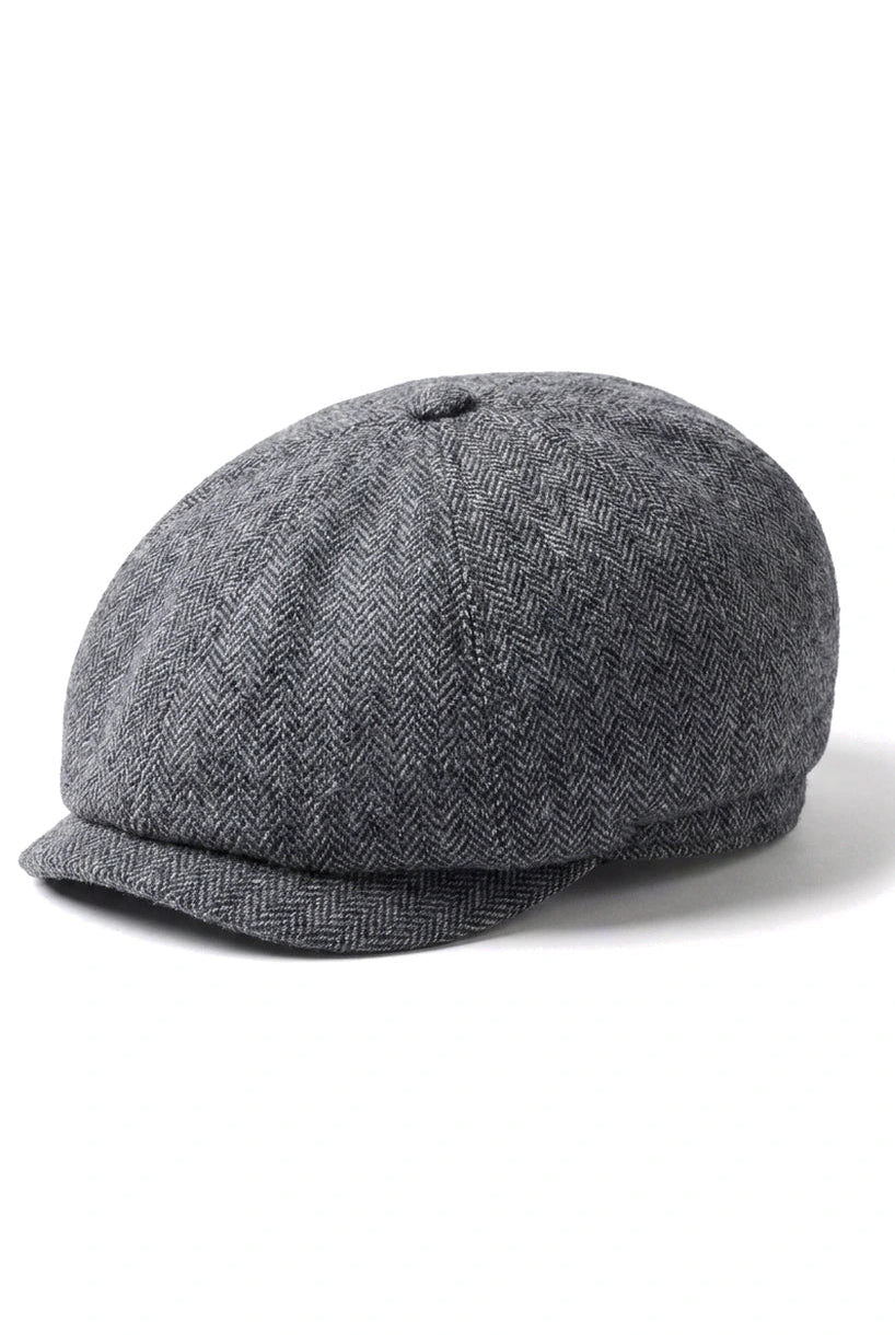 Miesten Herringbone Newsboy Classic -lippalakki - Harmaa