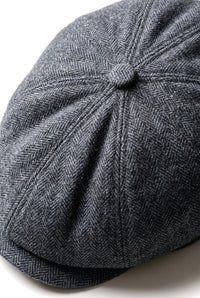 Miesten Herringbone Newsboy Classic -lippalakki - Harmaa