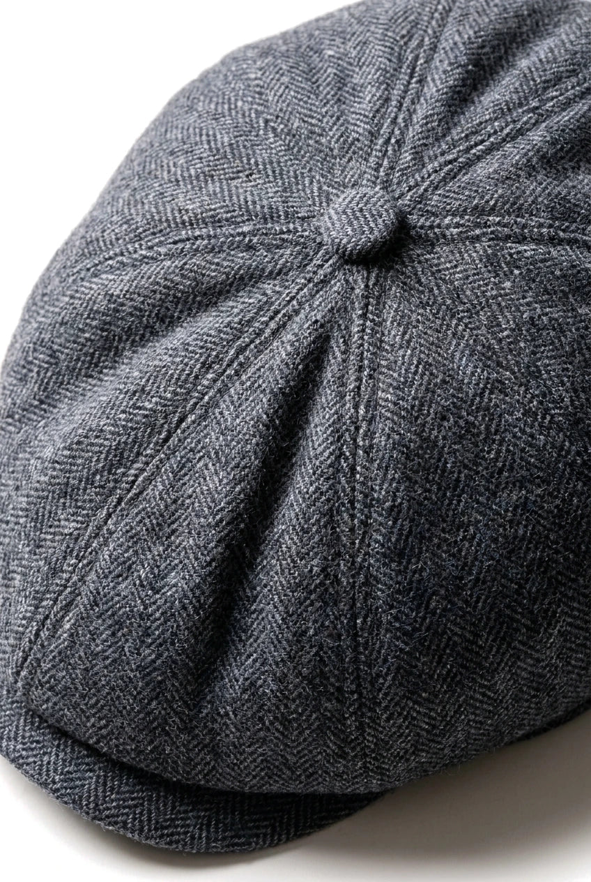 Miesten Herringbone Newsboy Classic -lippalakki - Harmaa